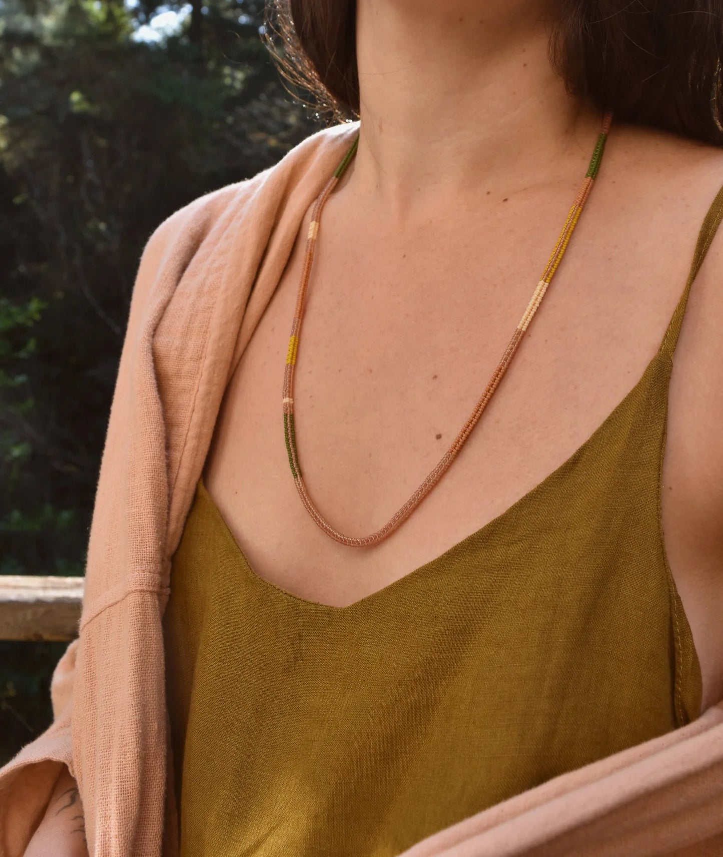 Woven Necklace- Blush