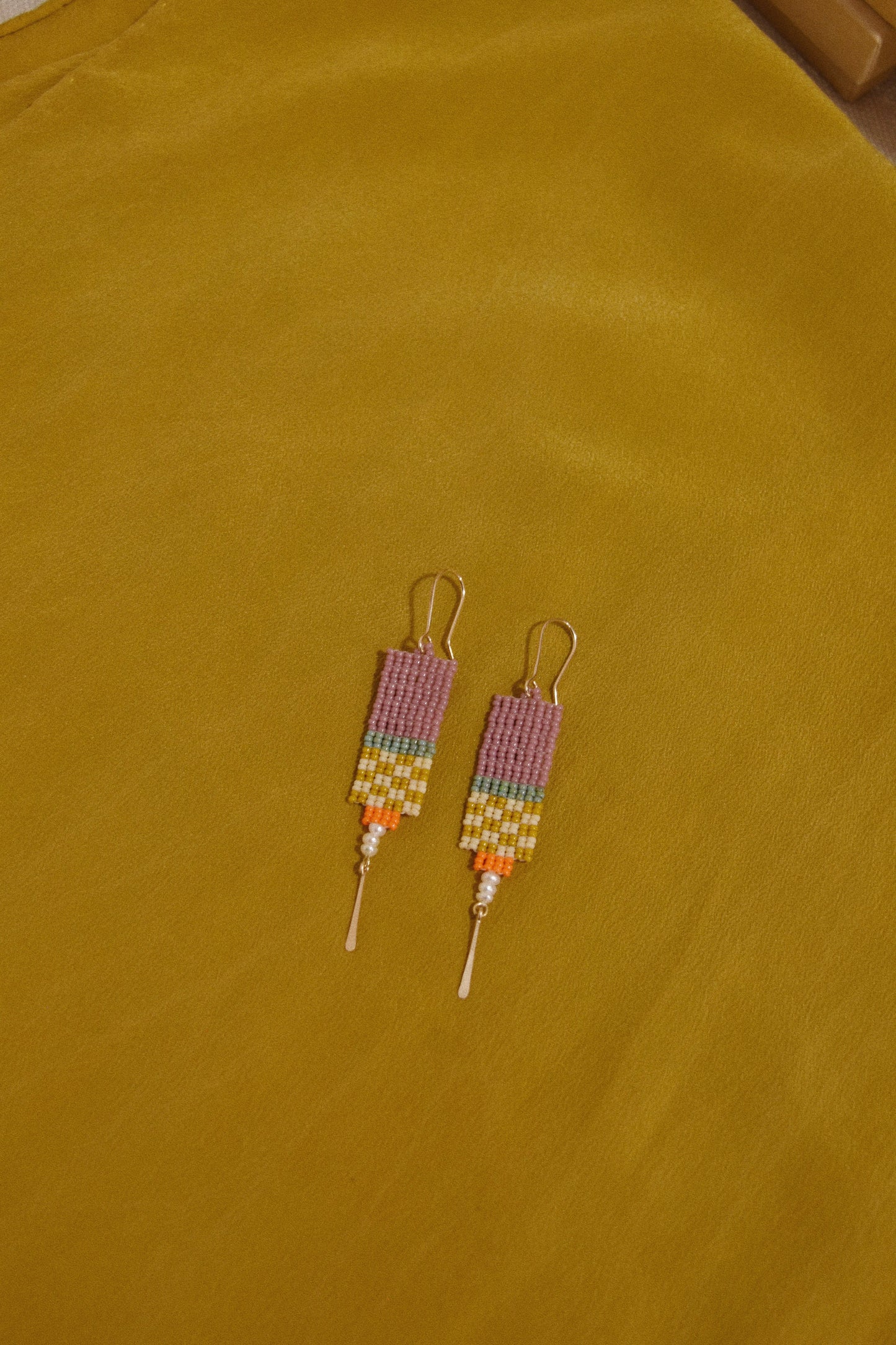 Checker Earrings- in Purple