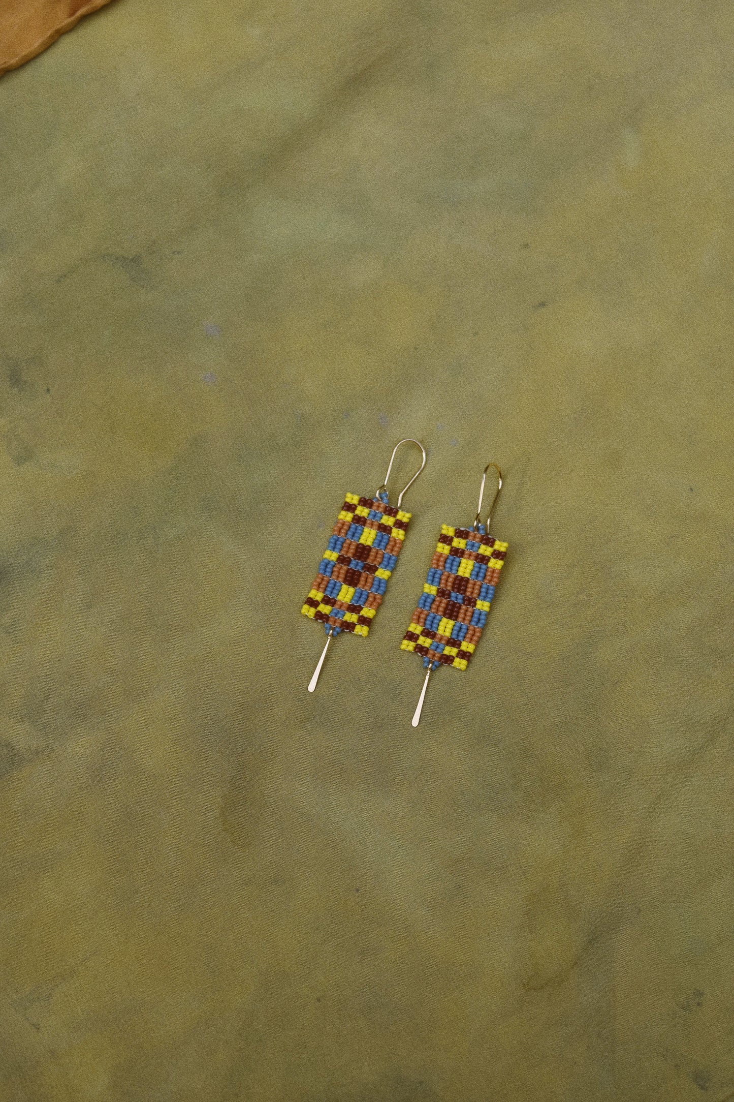 Quilt Earrings- in Yellow