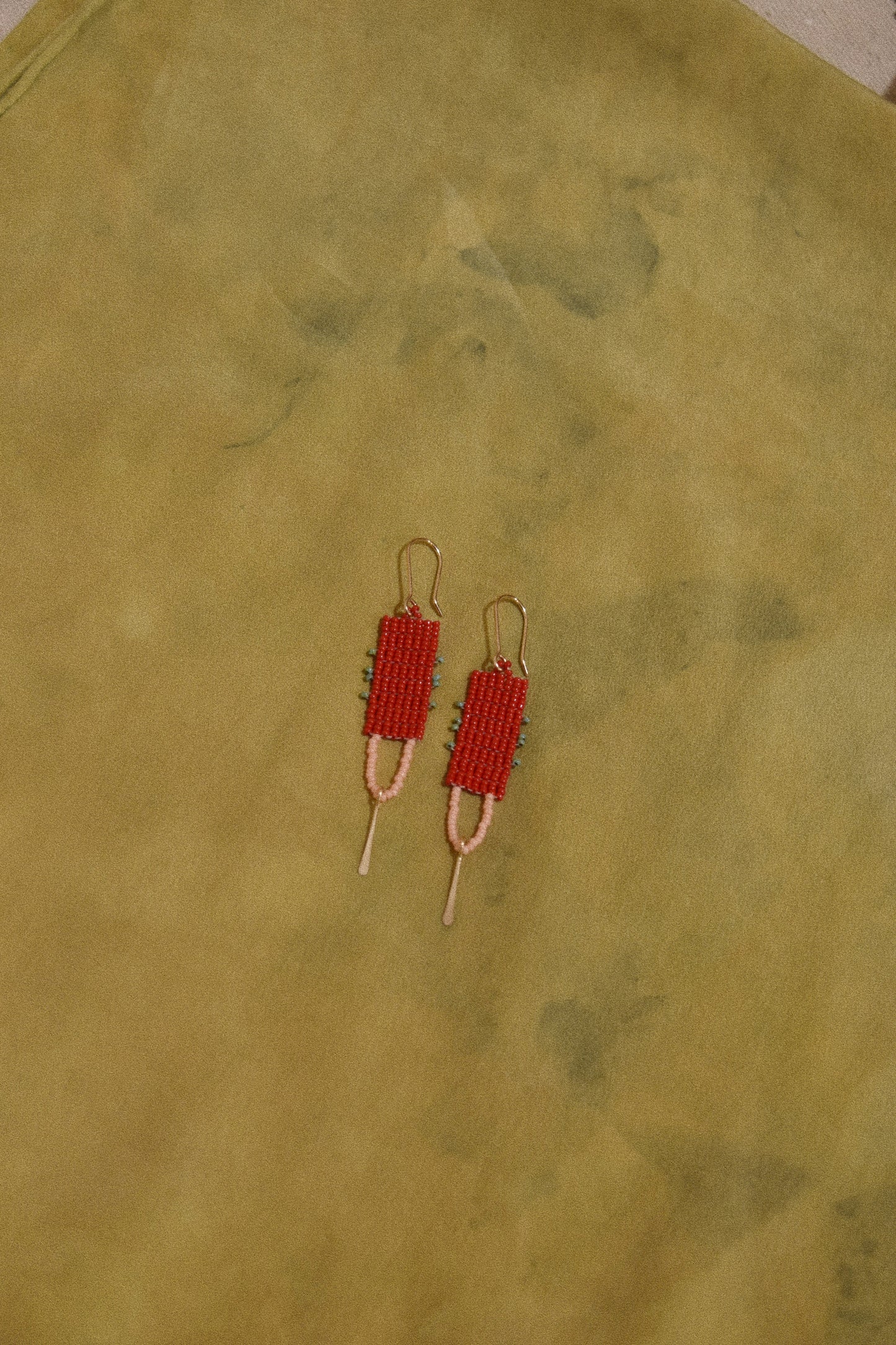 Loop Earrings- In Red
