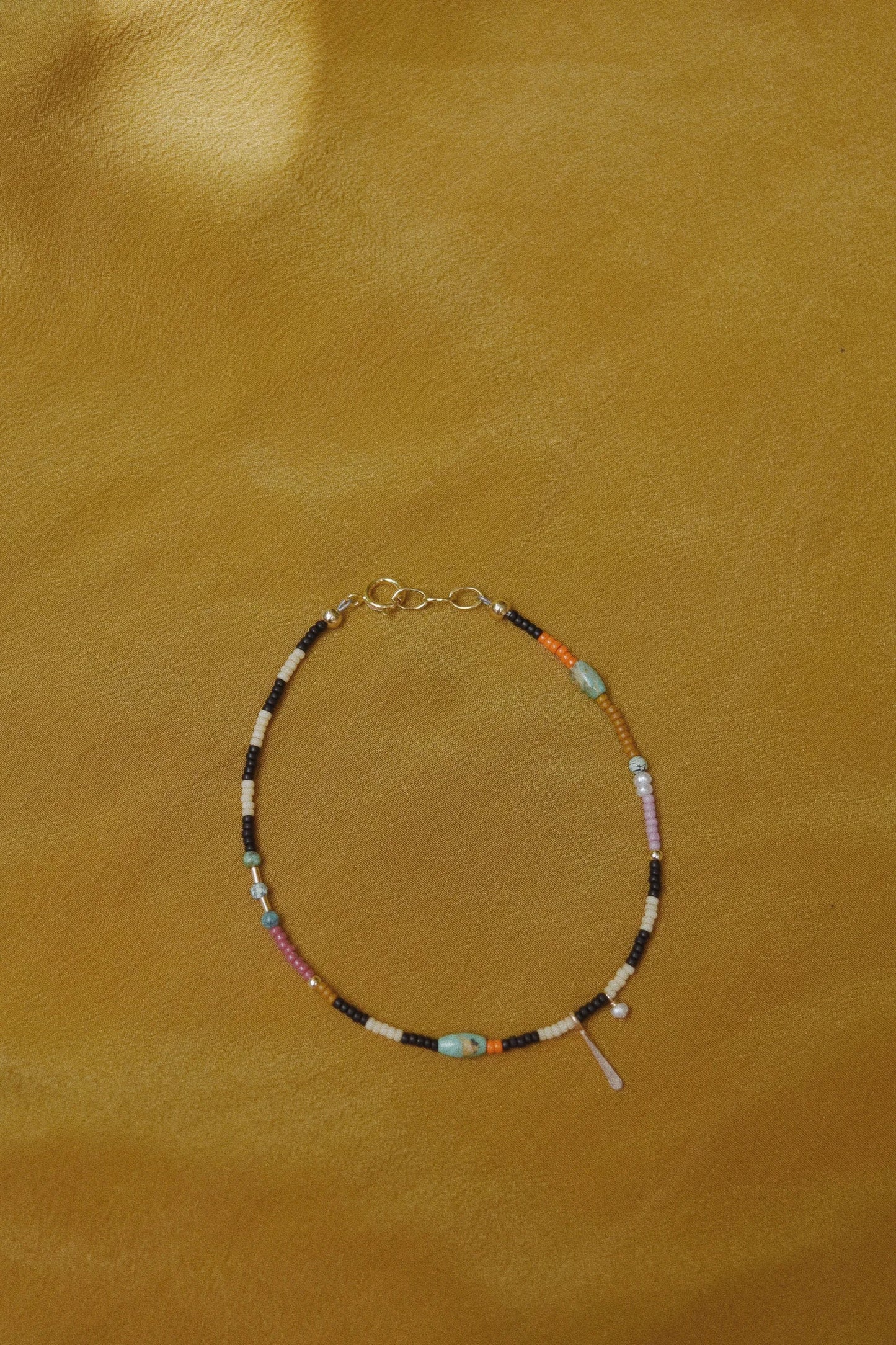 Beaded Bracelet or Anklet- in Stripes