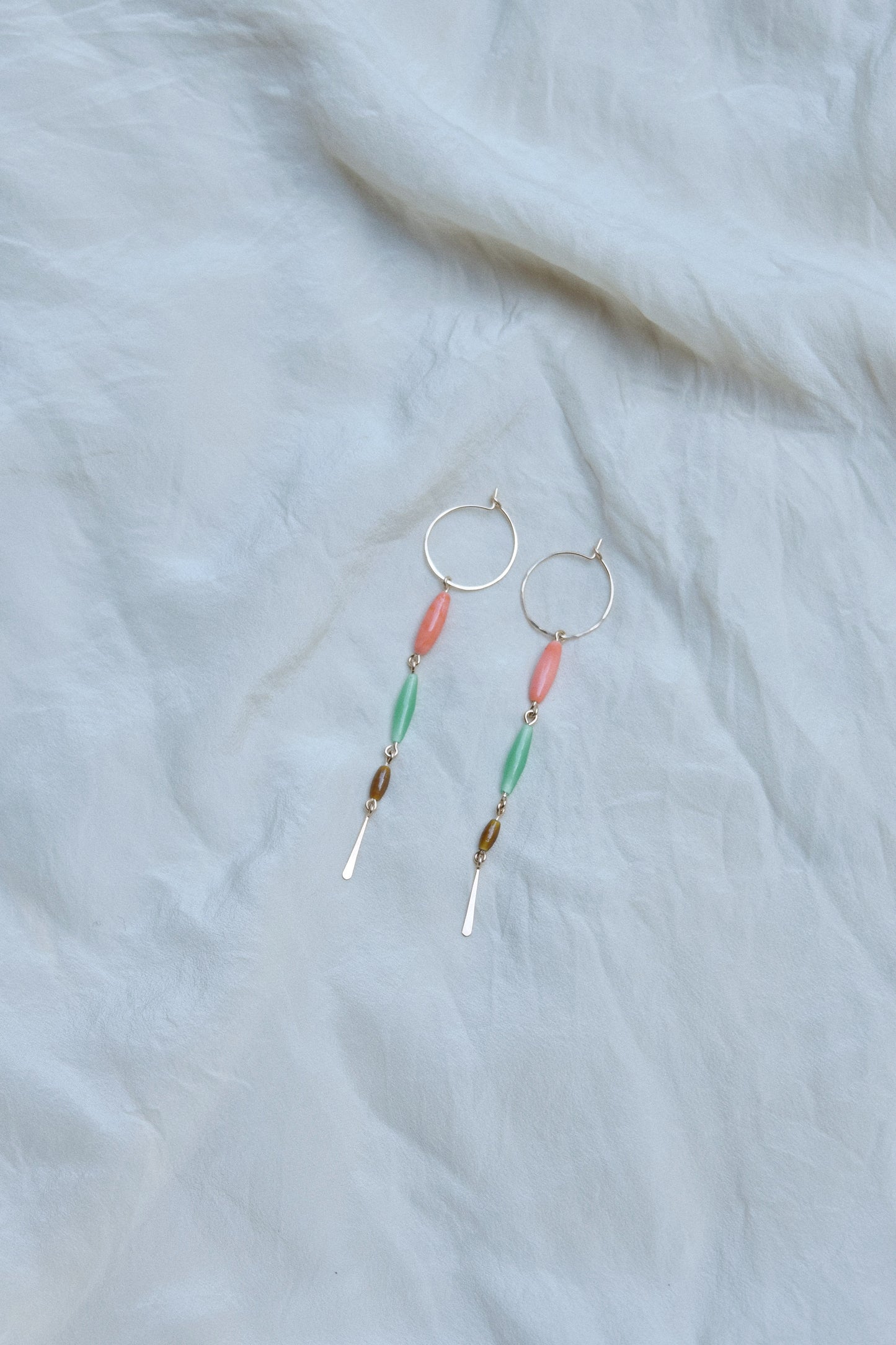 Antique Beaded Earrings- hoops3