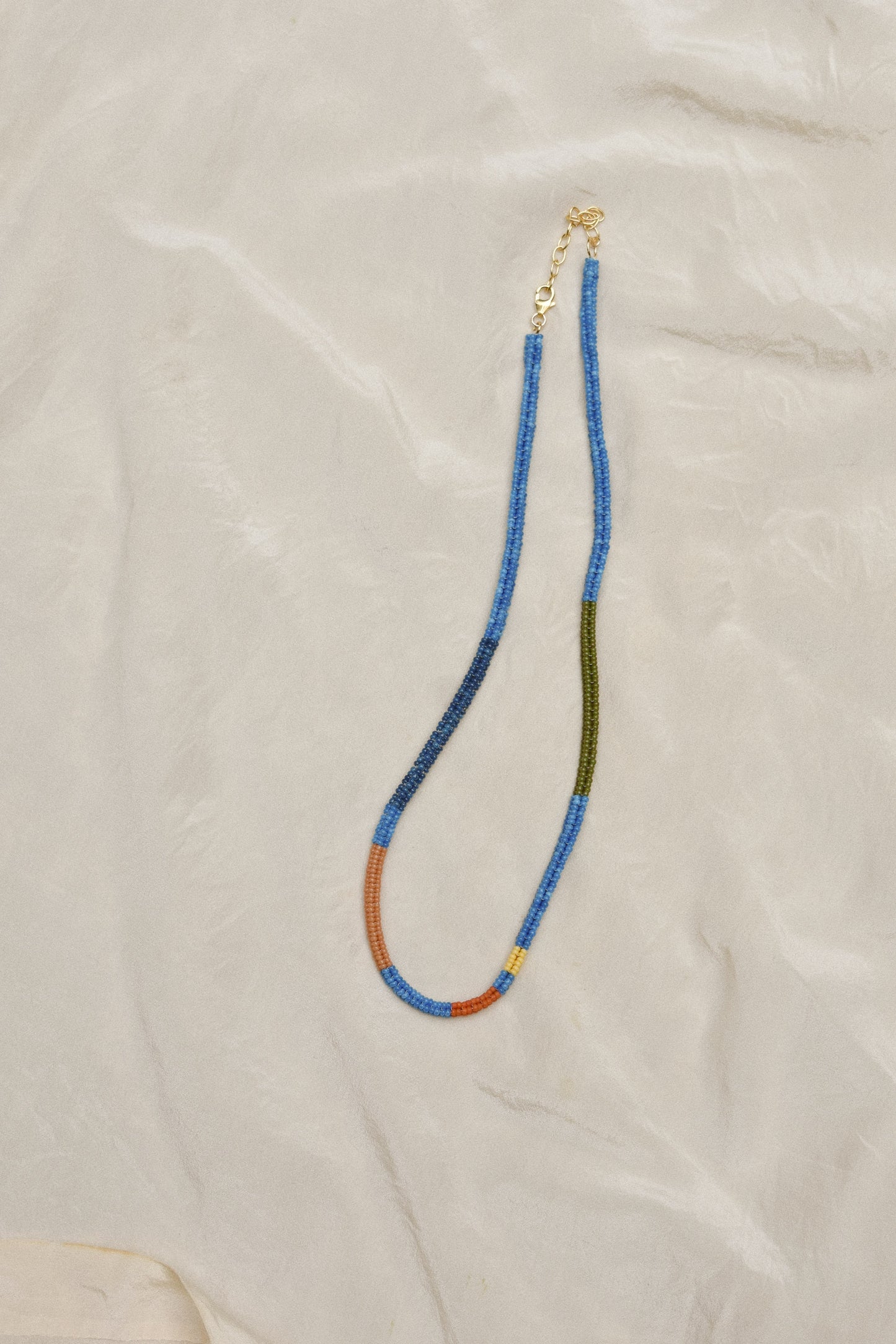 Woven Necklace- Venetian Antique Blue