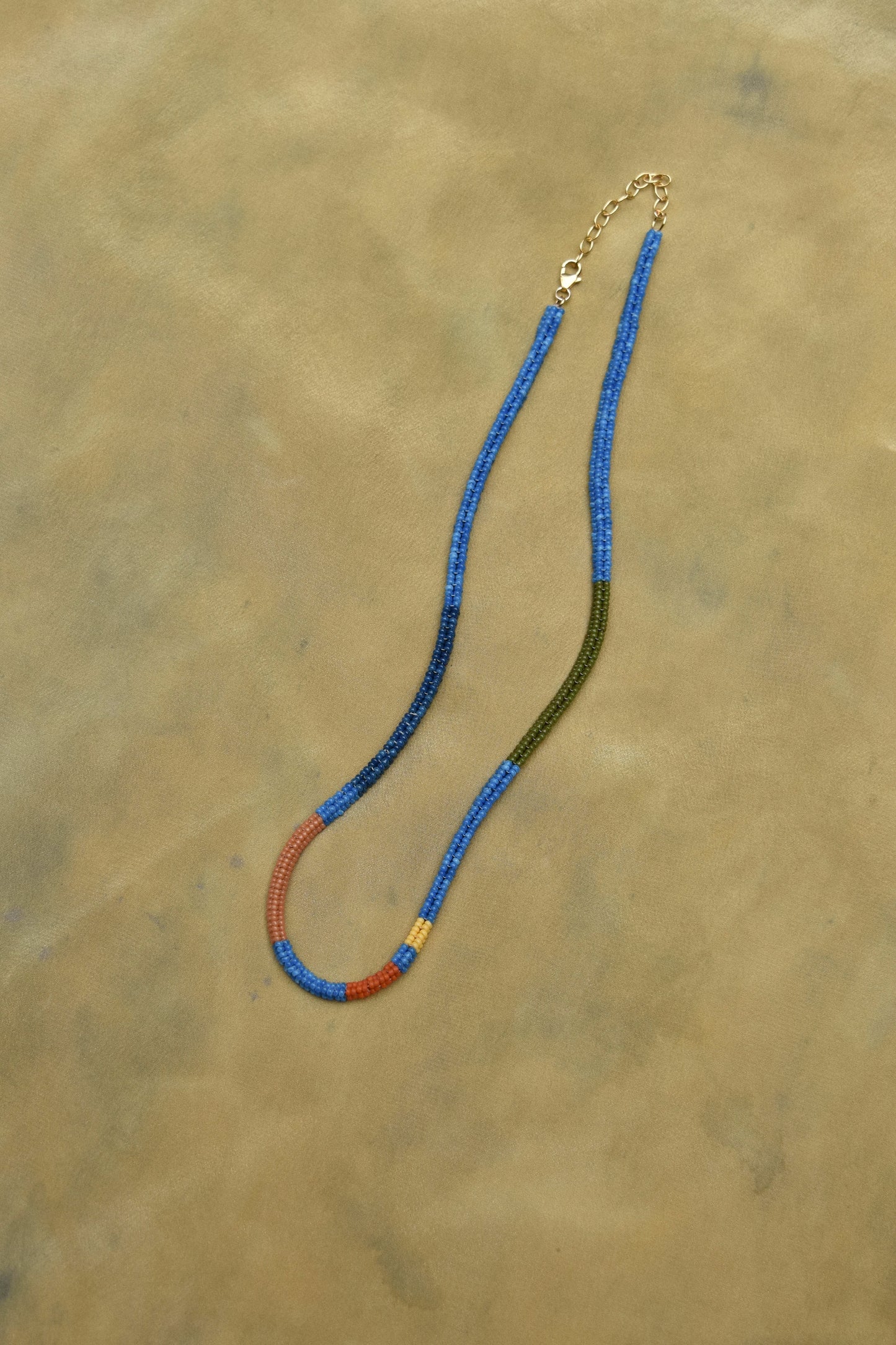 Woven Necklace- Venetian Antique Blue