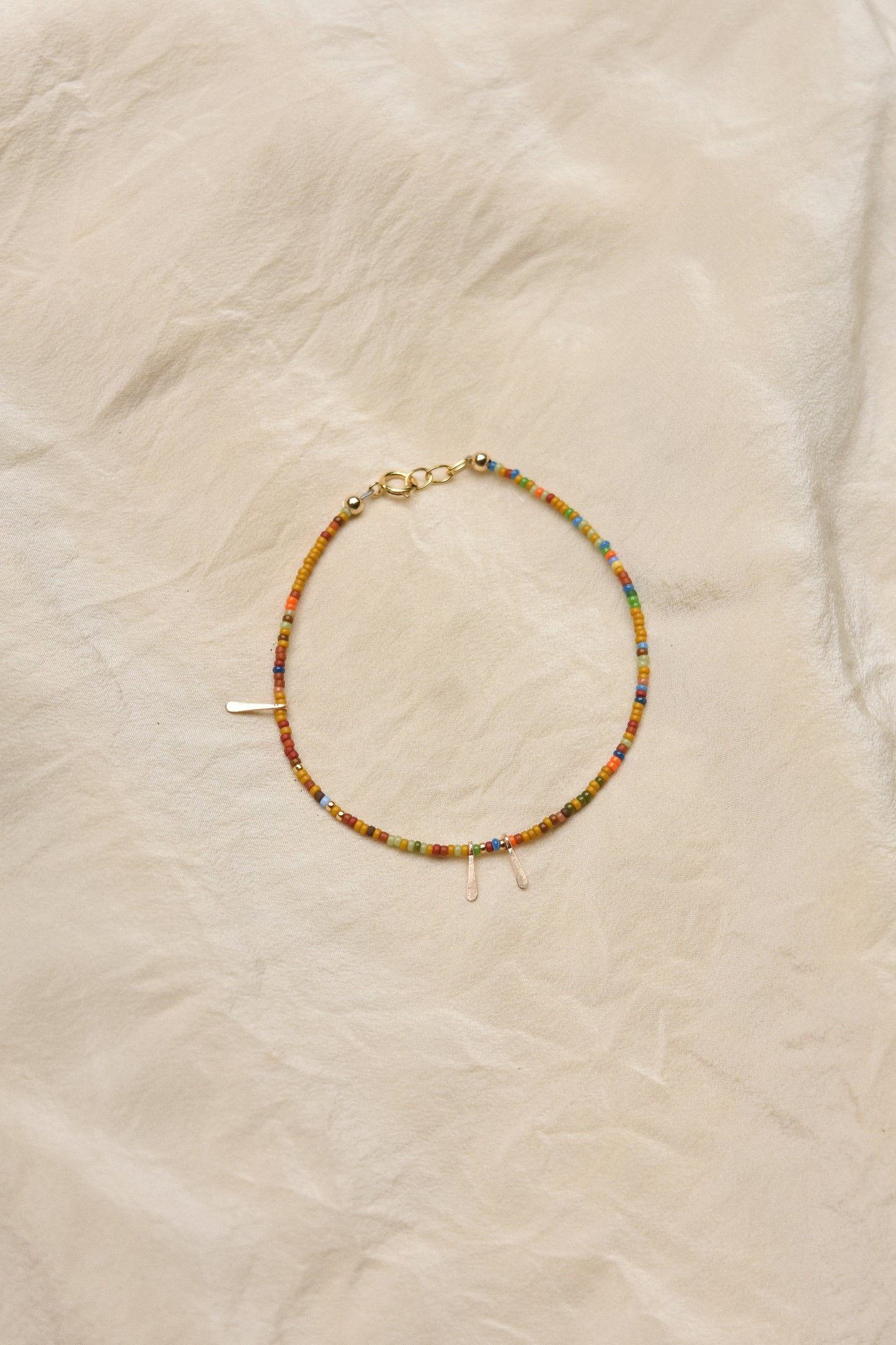 Beaded Bracelet or Anklet- Bead Soup