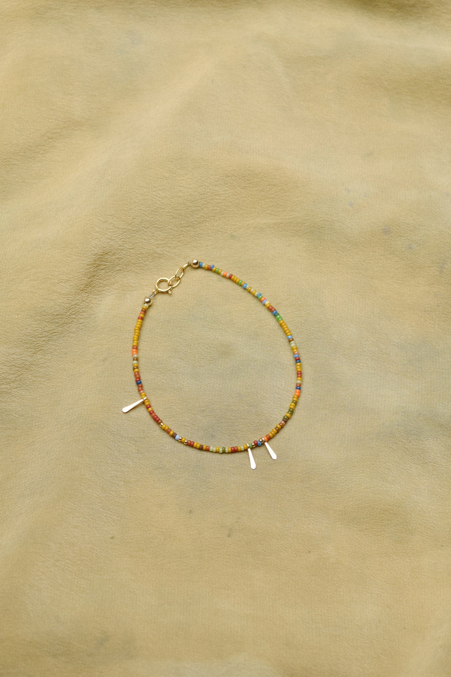 Beaded Bracelet or Anklet- Bead Soup