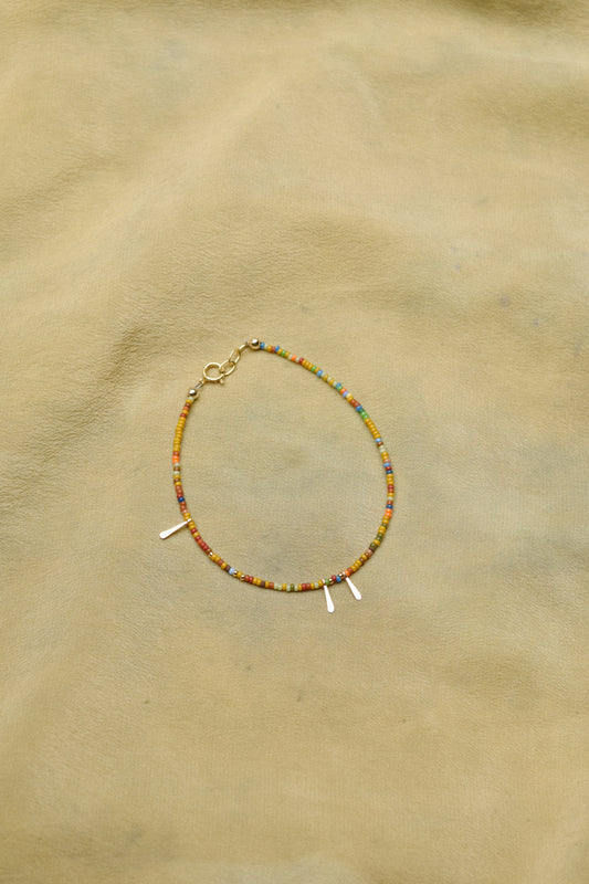 Beaded Bracelet or Anklet- Bead Soup
