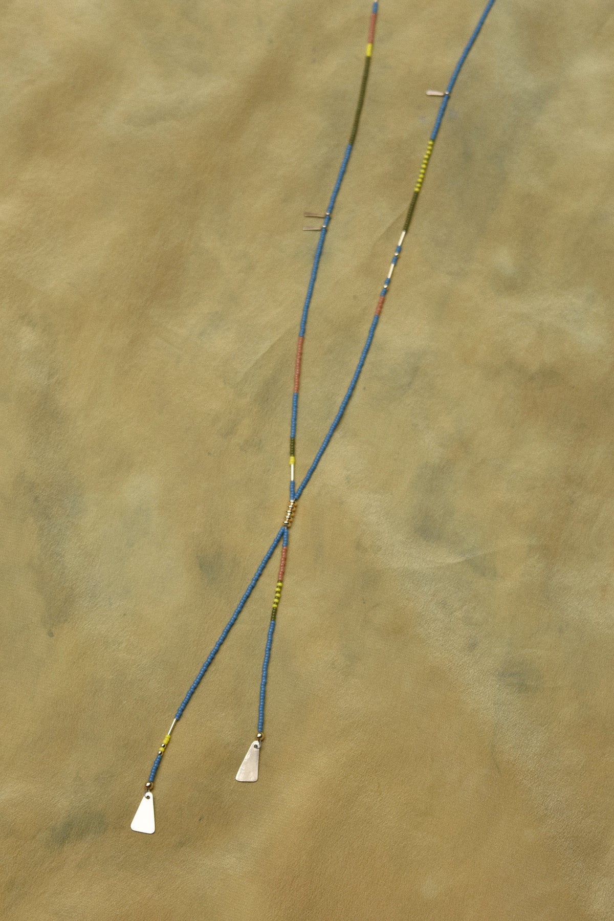 Beaded Bolo- Blue