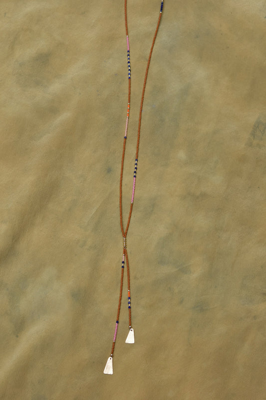 Beaded Bolo- Sienna with Lapis