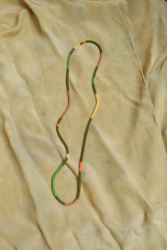 Woven Necklace- Hunter Green