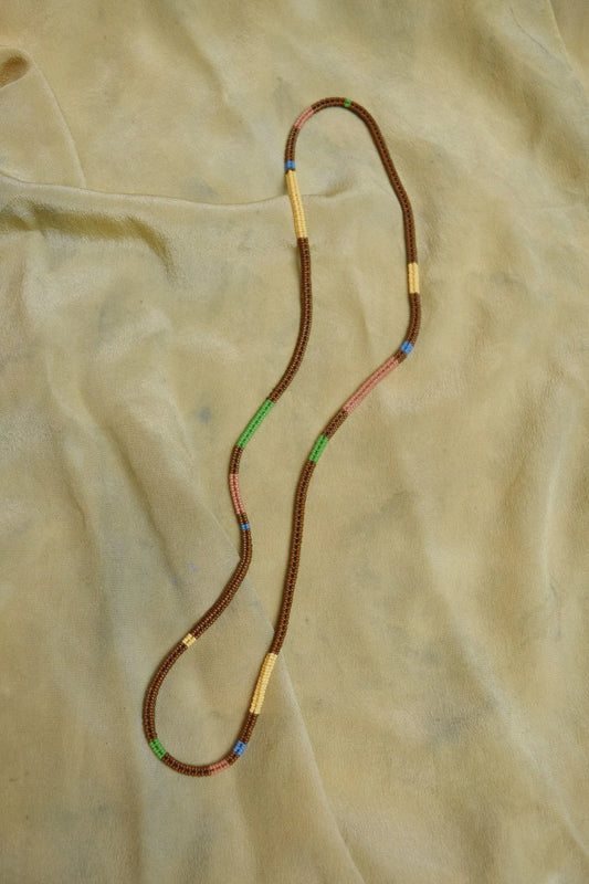 Woven Necklace- Brown