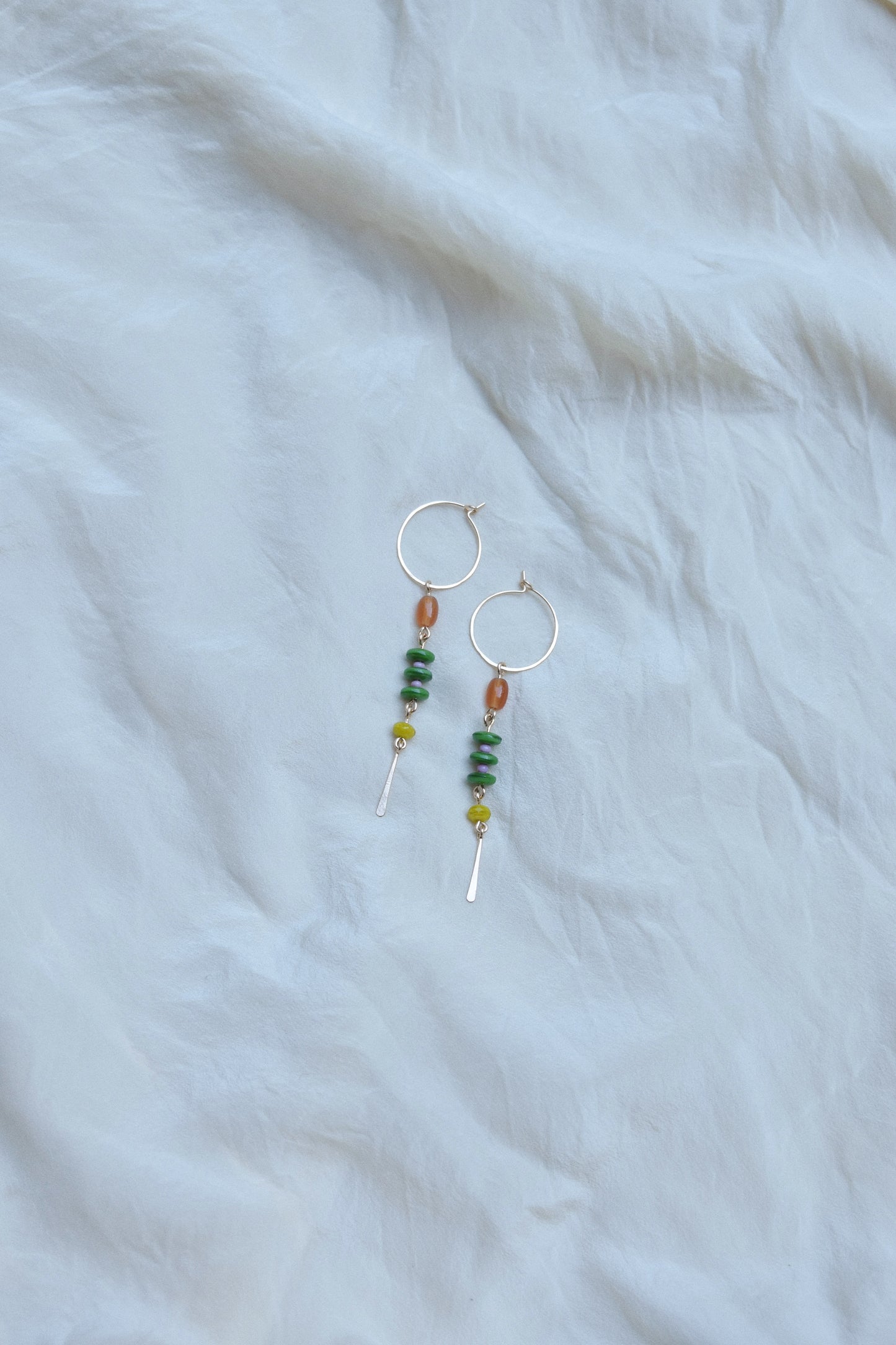 Antique Beaded Earrings- hoops 2