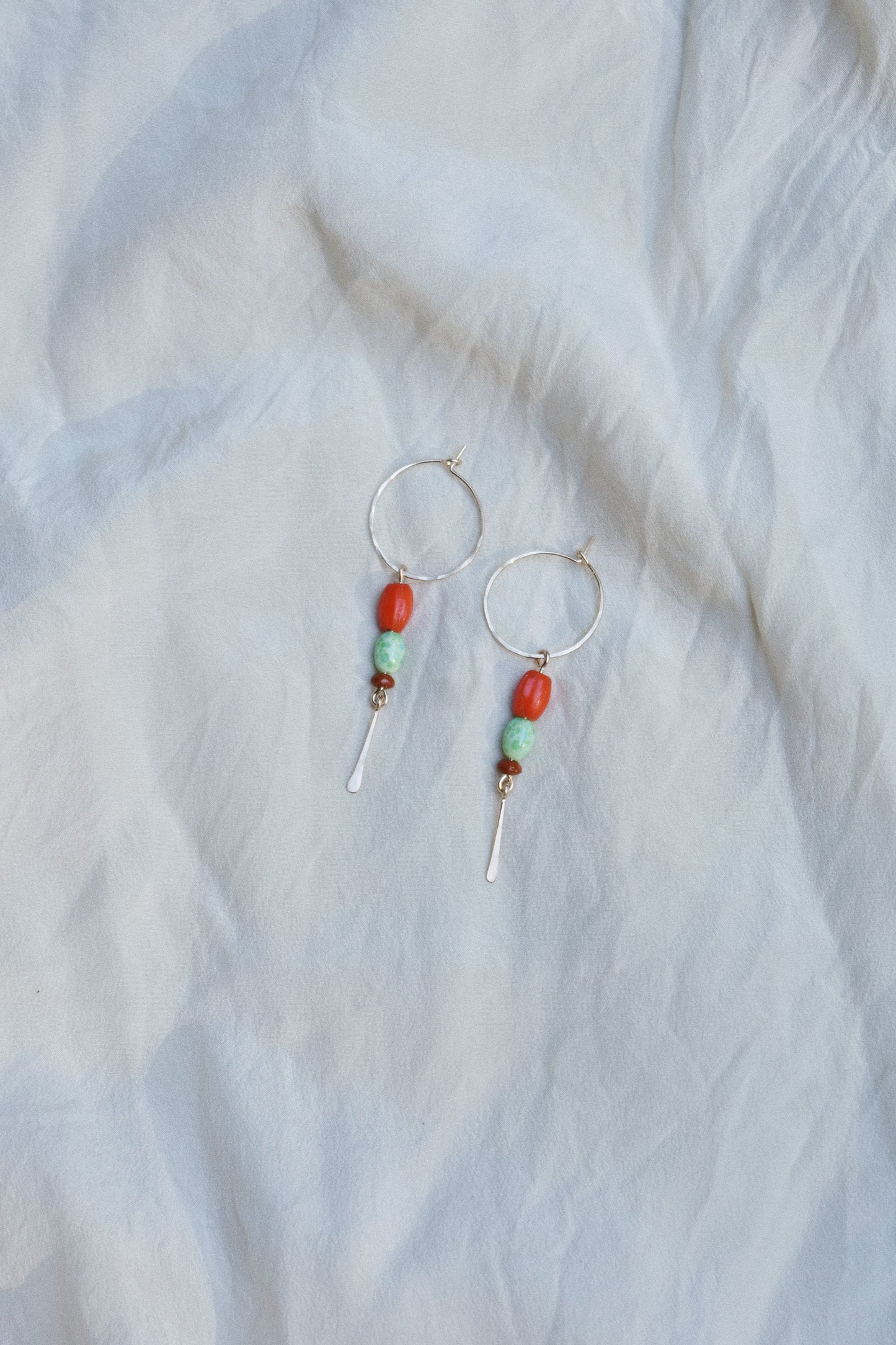 Antique Beaded Earrings- hoops1