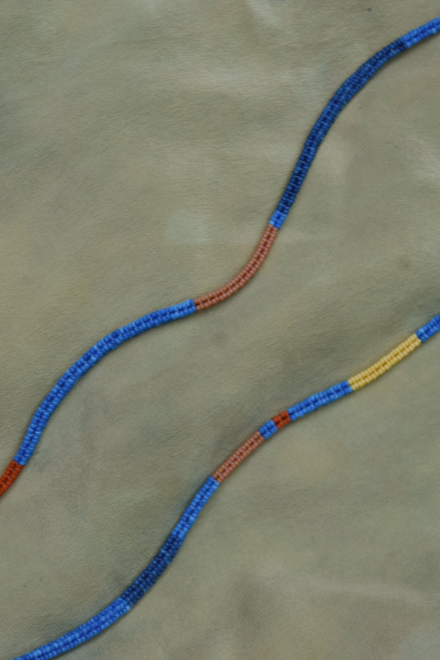 Woven Necklace- Venetian Antique Blue