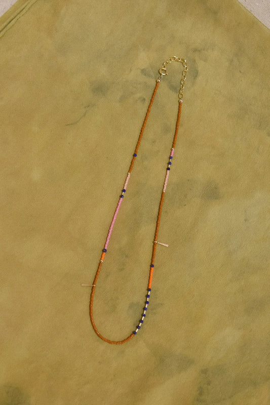 Beaded Necklace- Sienna with Lapis
