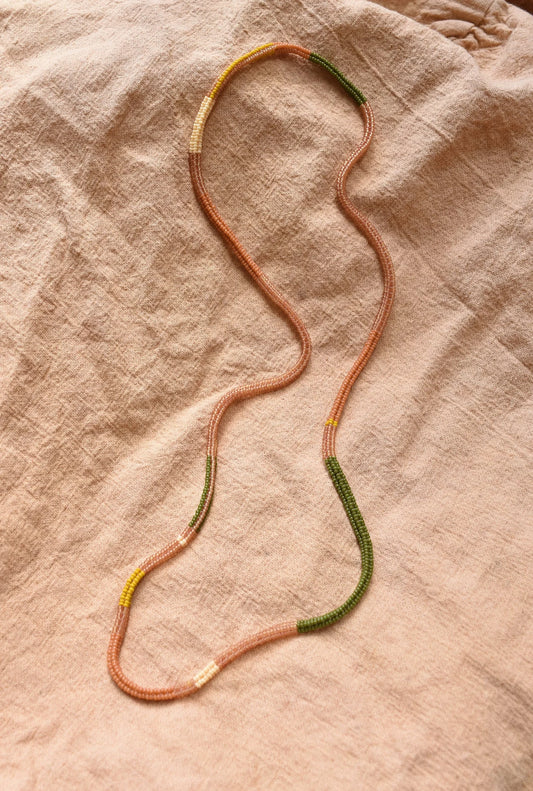 Woven Necklace- Blush